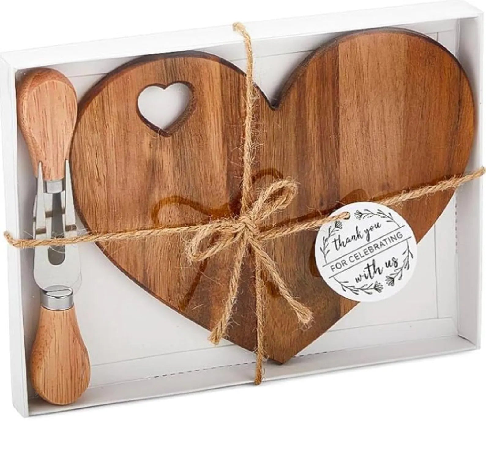 Heart Shaped cutting board gift set
