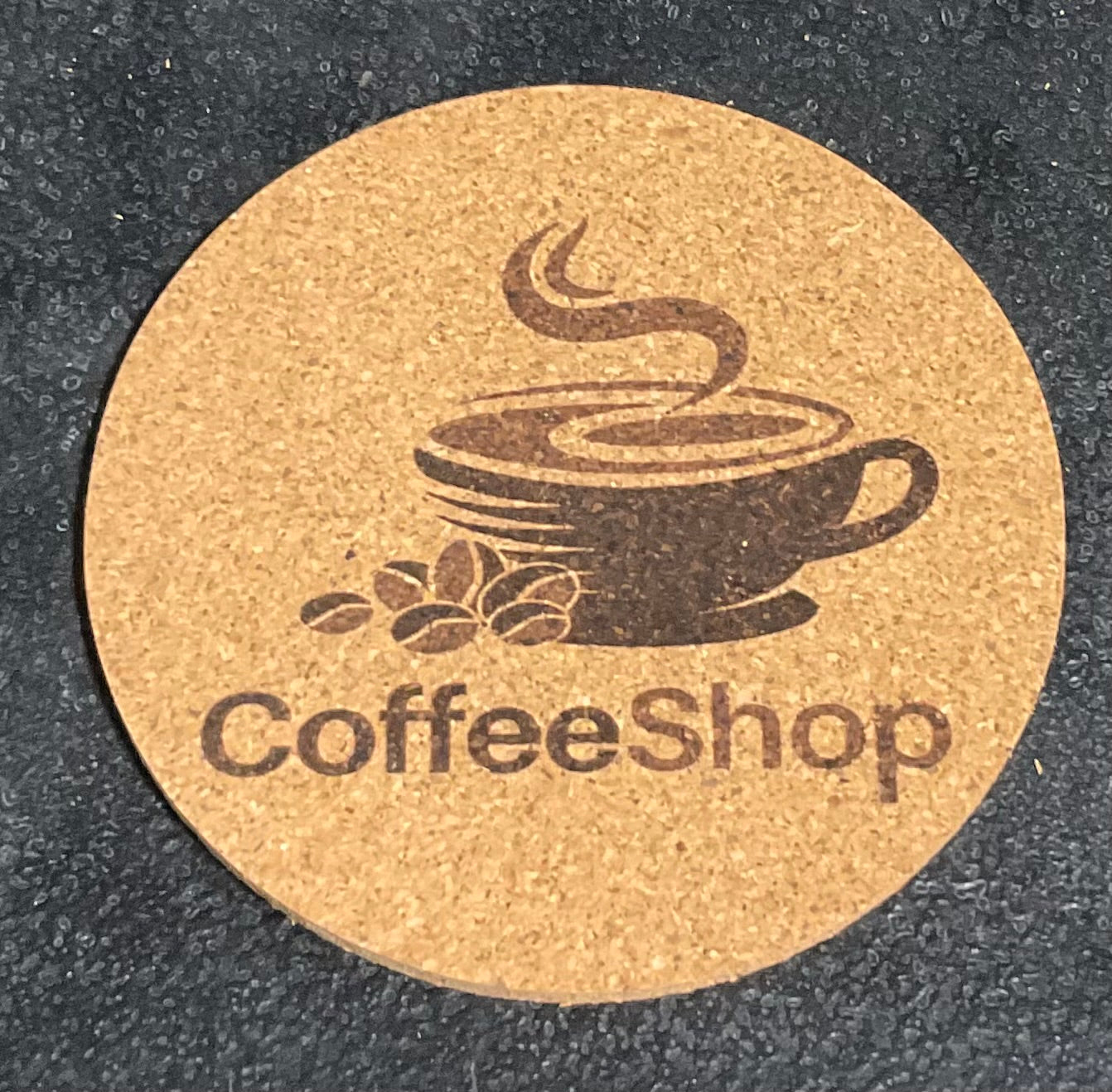 Cork coasters custom designs